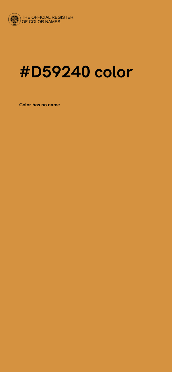 #D59240 color image