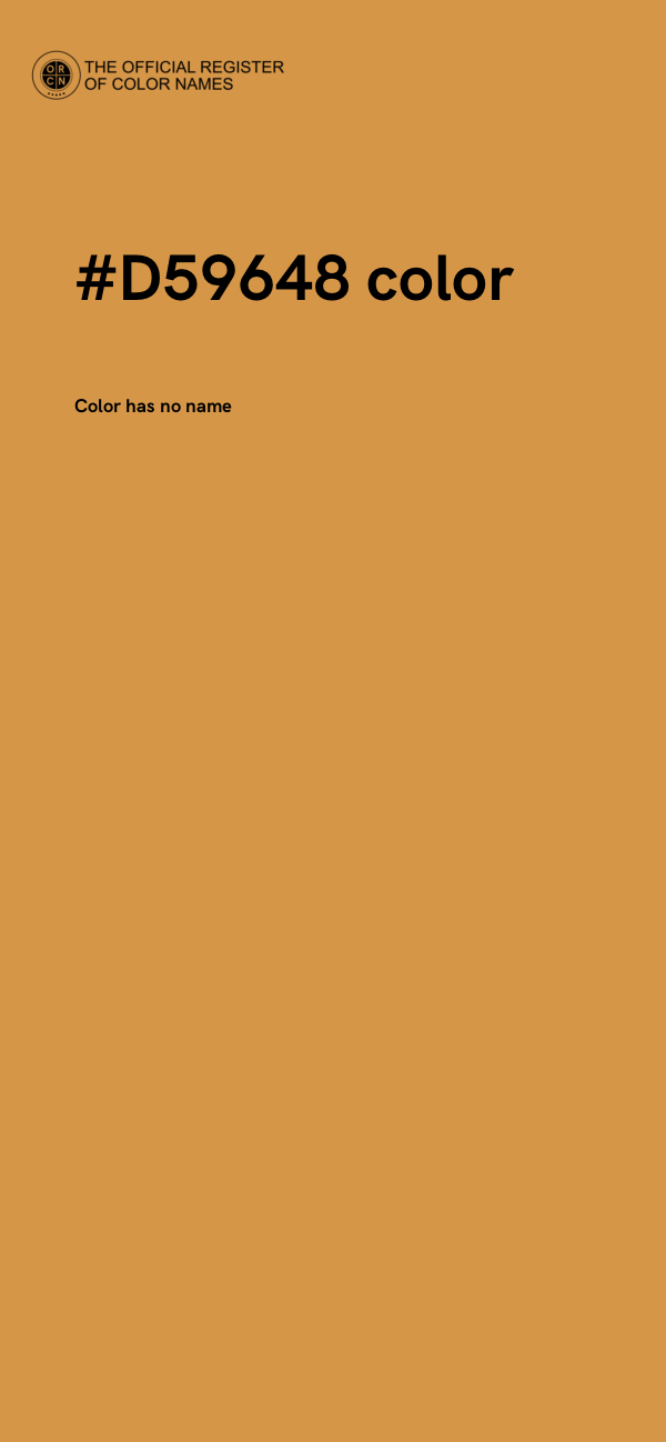 #D59648 color image