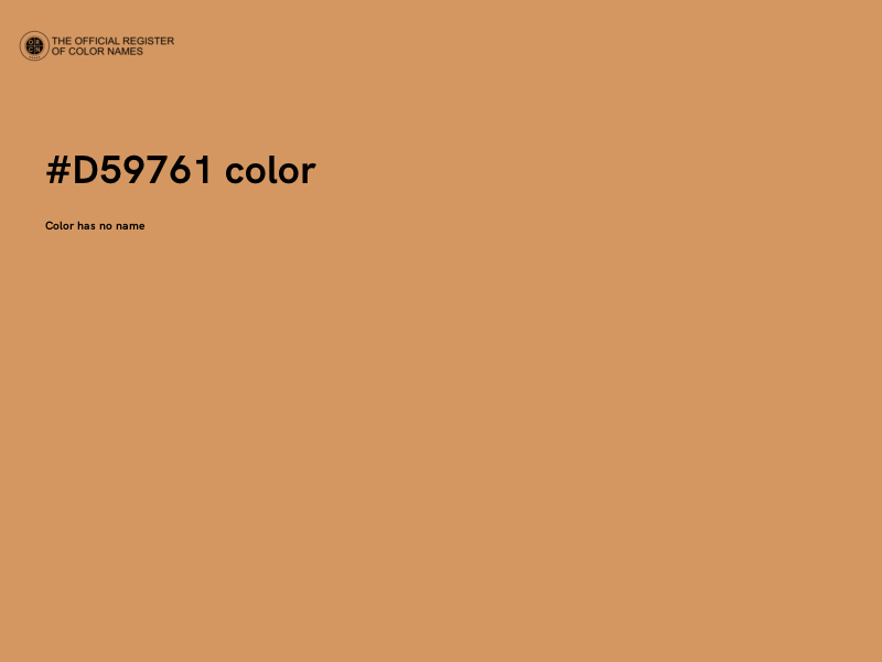 #D59761 color image