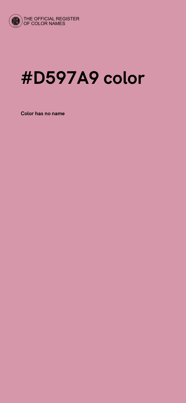 #D597A9 color image