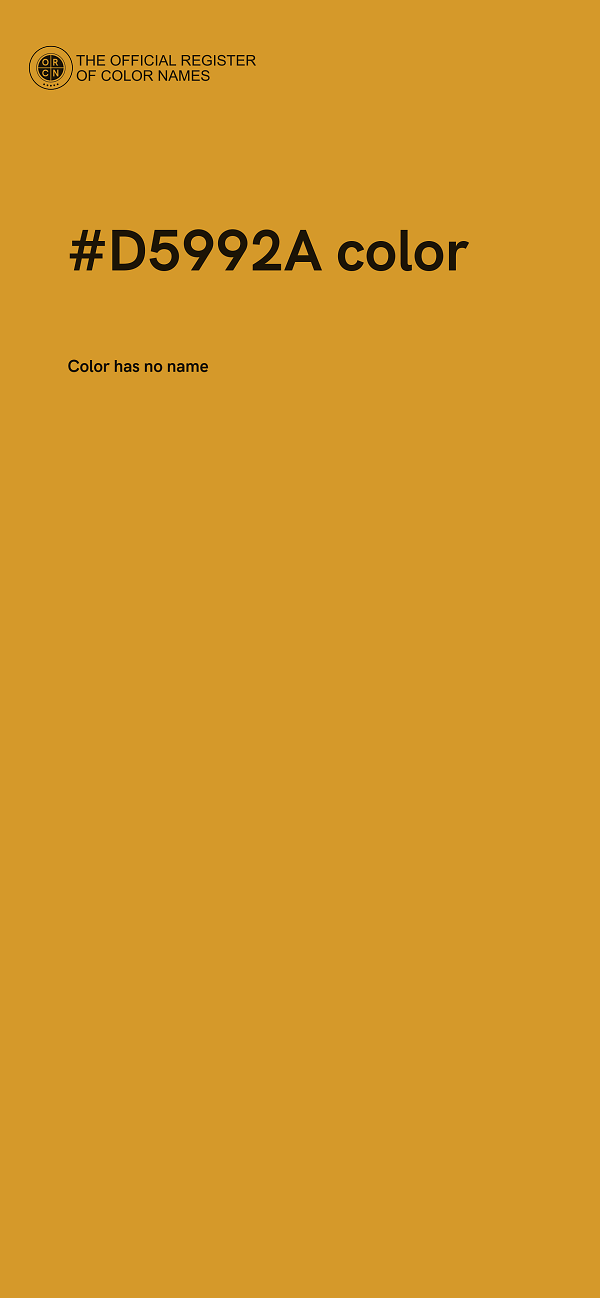 #D5992A color image