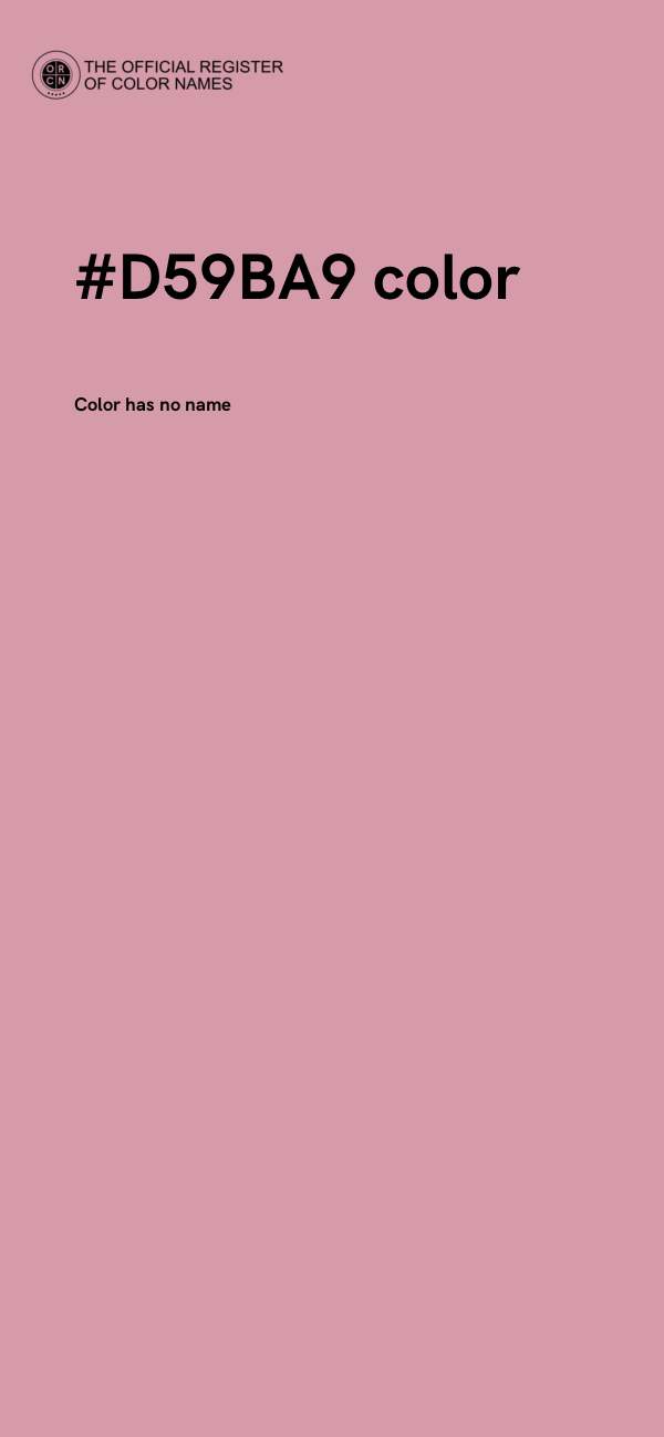 #D59BA9 color image