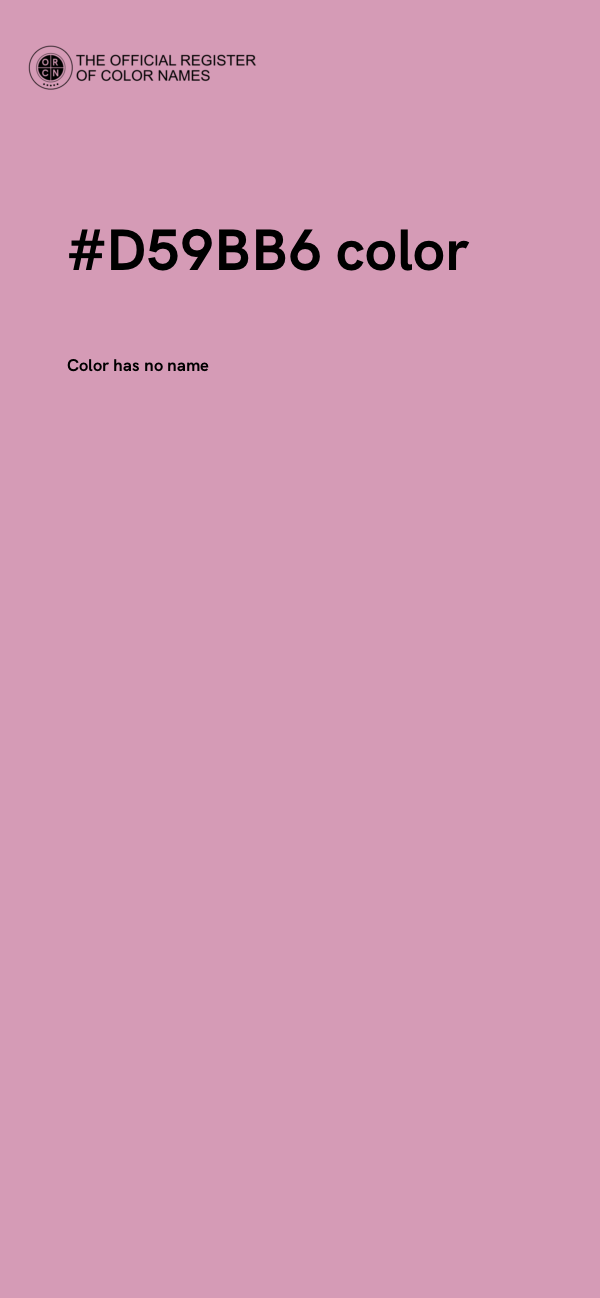 #D59BB6 color image