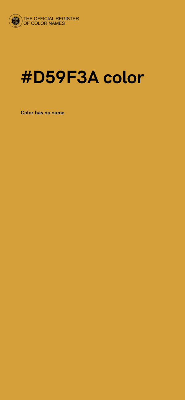 #D59F3A color image