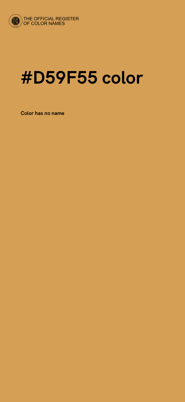 #D59F55 color image