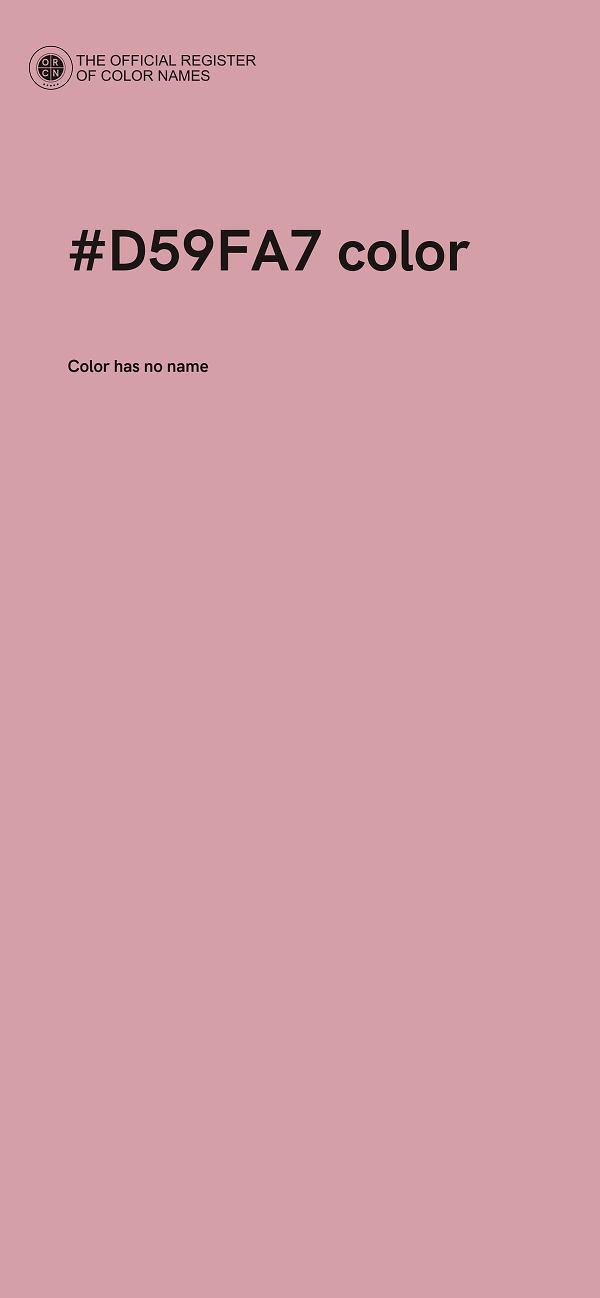 #D59FA7 color image