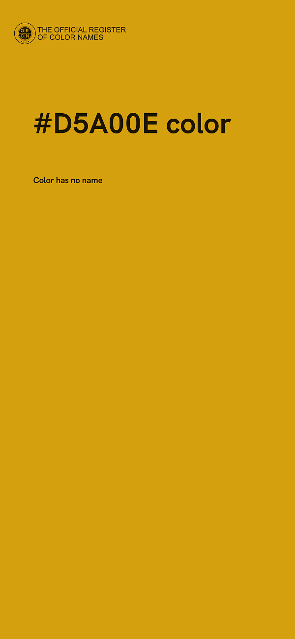 #D5A00E color image