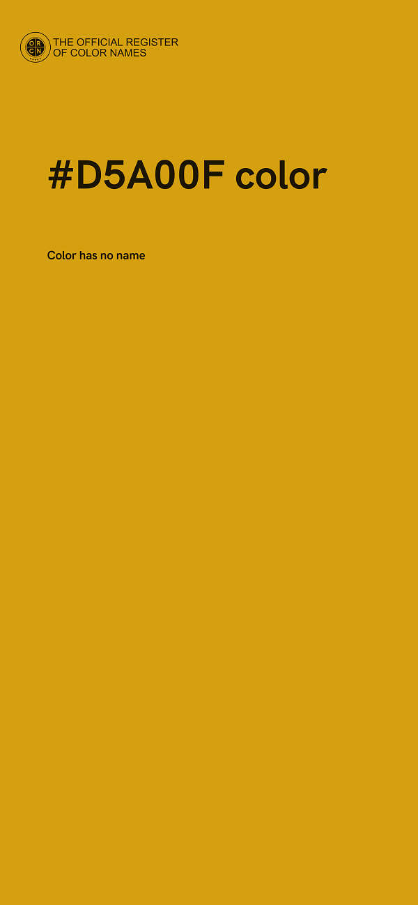 #D5A00F color image
