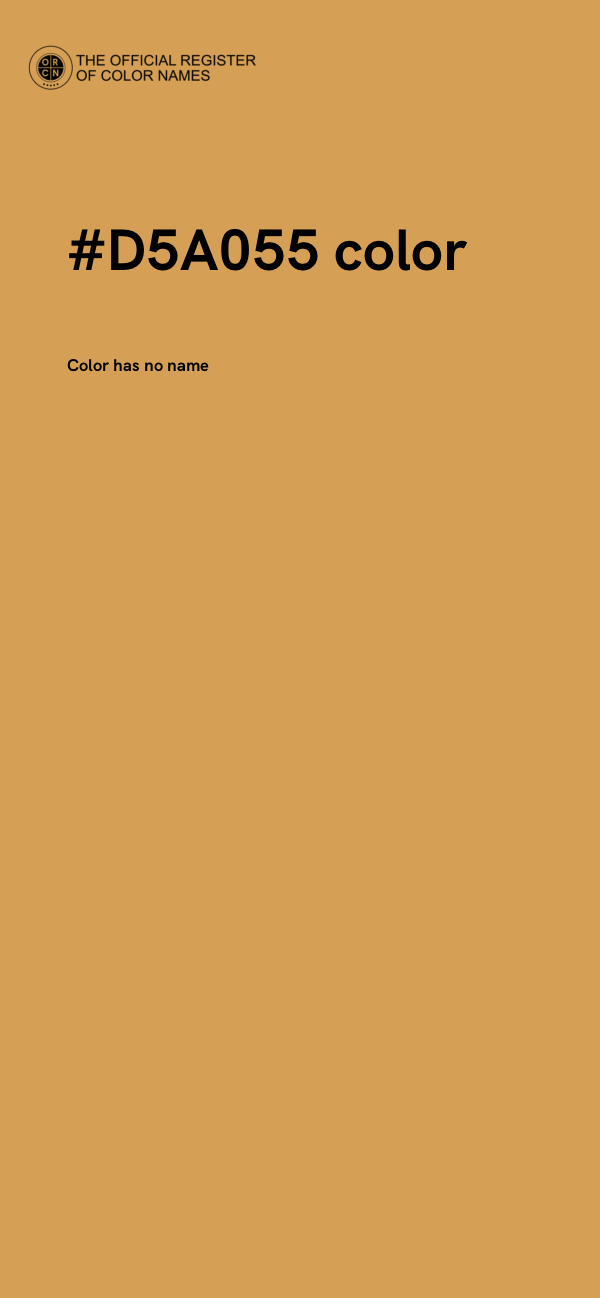#D5A055 color image