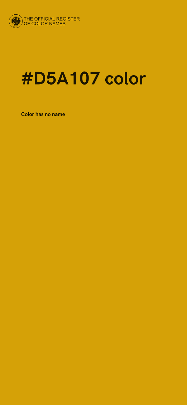 #D5A107 color image