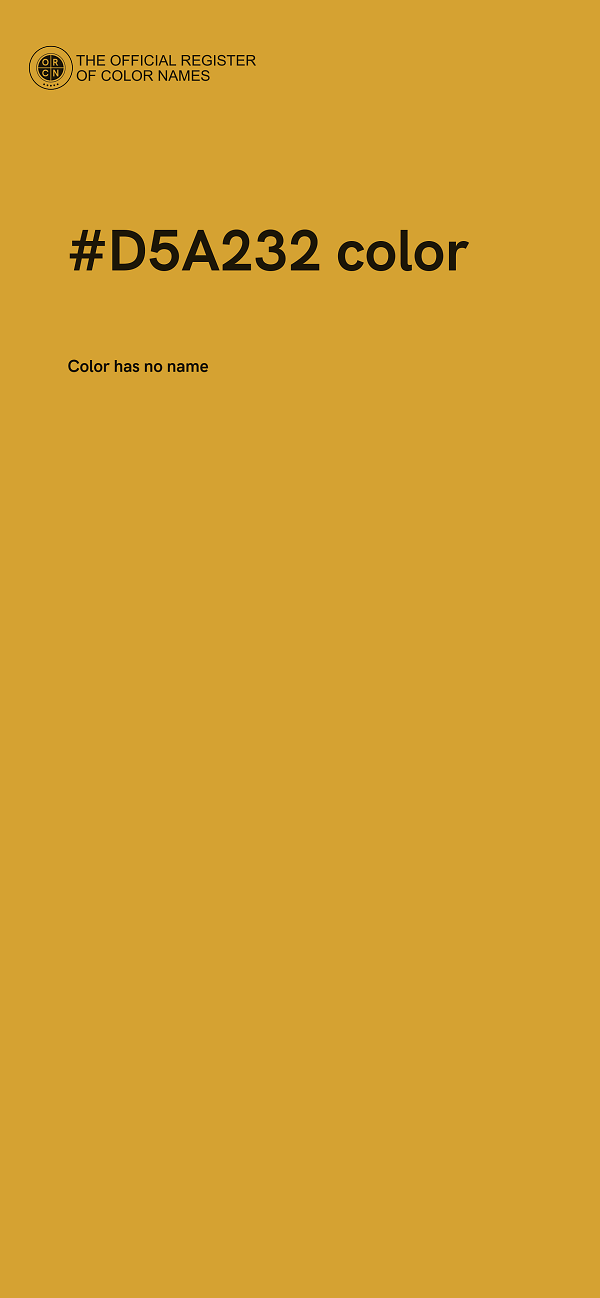 #D5A232 color image