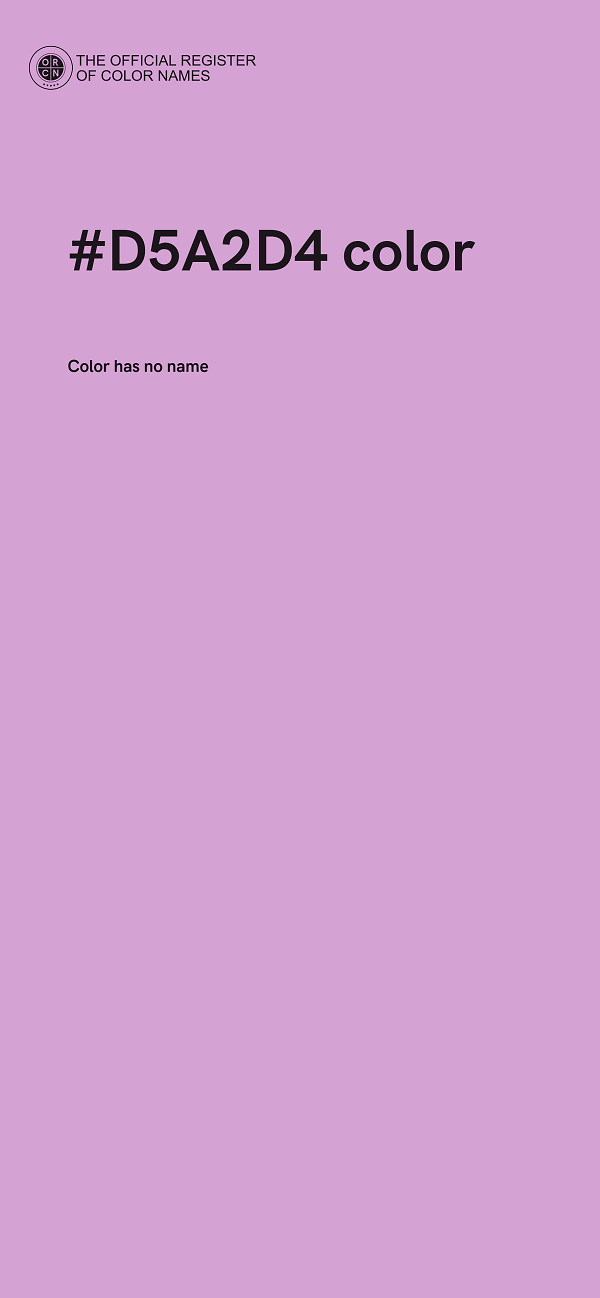 #D5A2D4 color image
