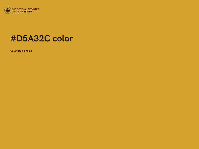 #D5A32C color image