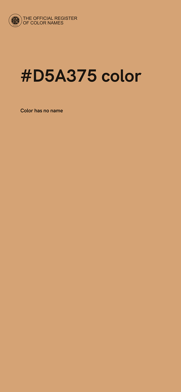 #D5A375 color image
