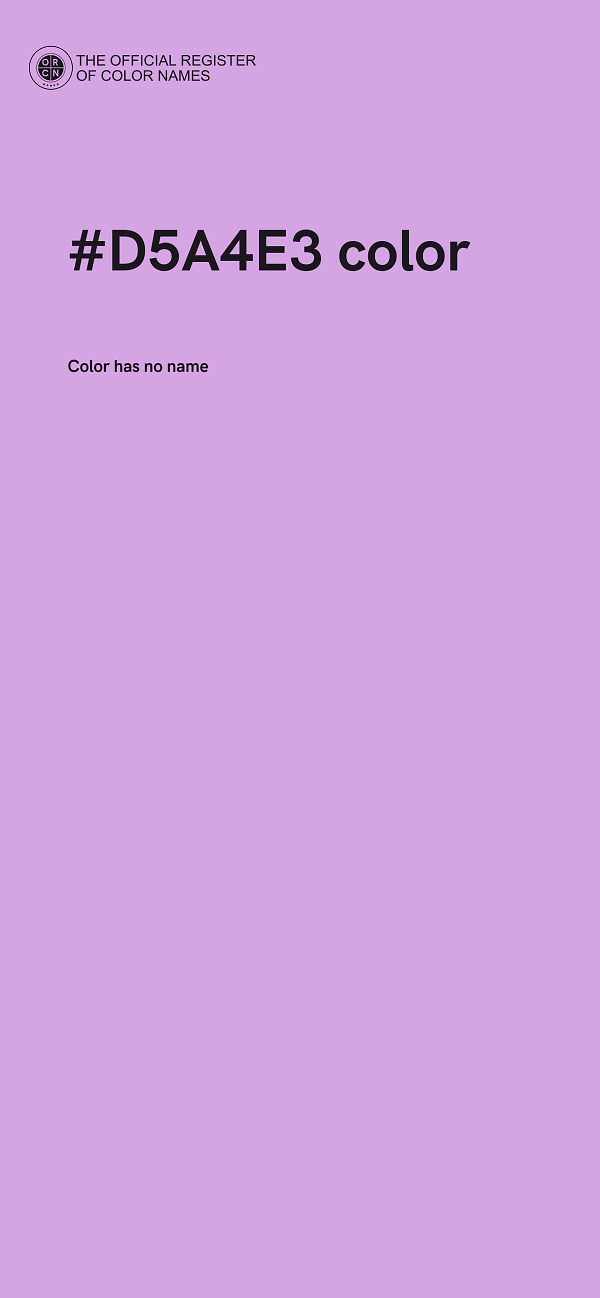 #D5A4E3 color image