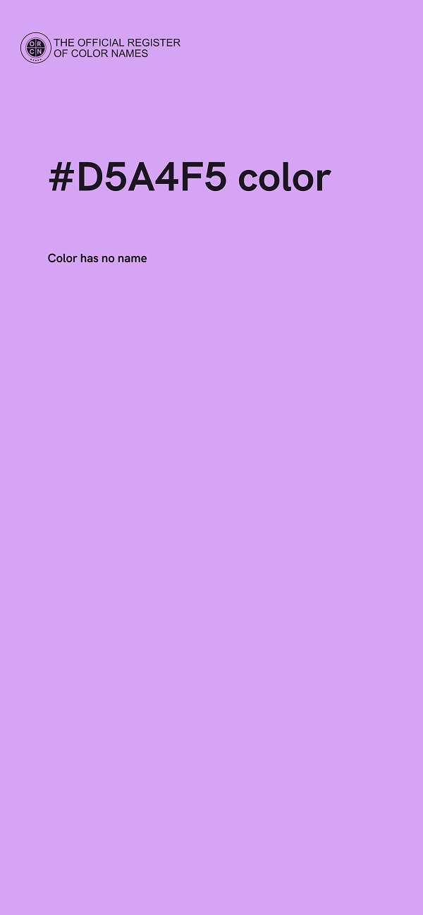 #D5A4F5 color image