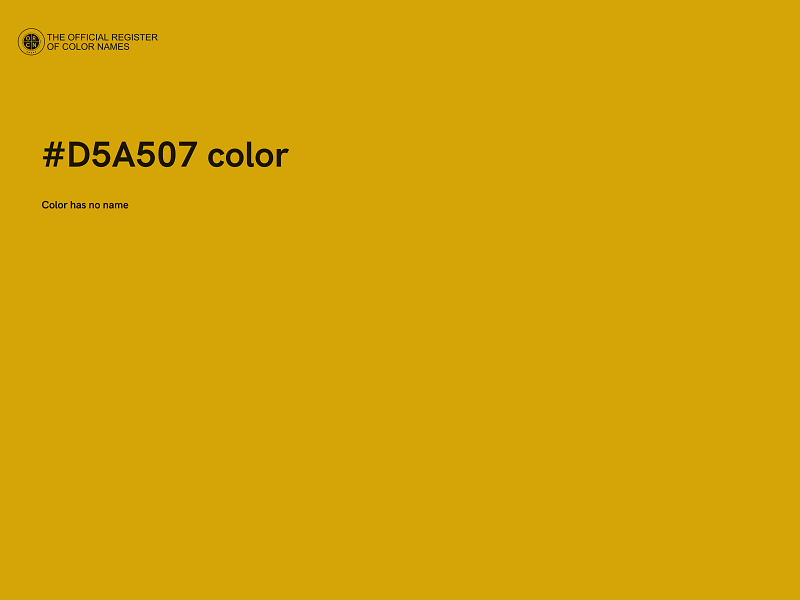 #D5A507 color image