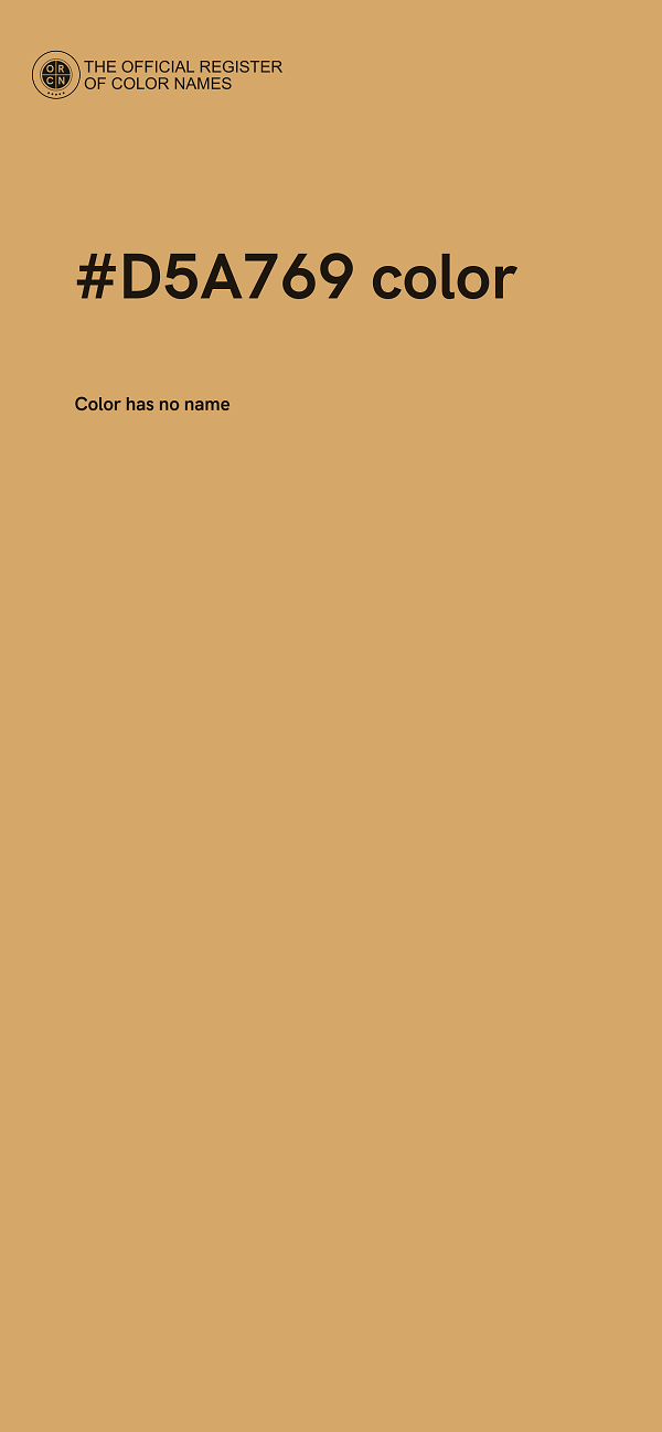 #D5A769 color image