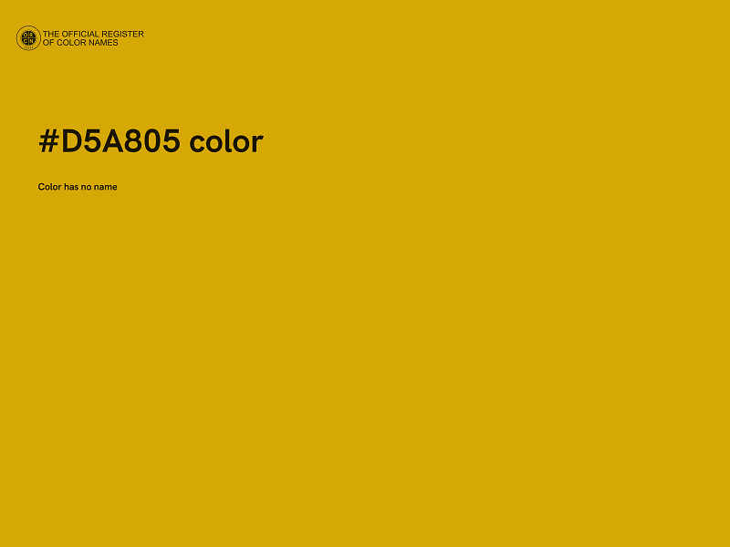 #D5A805 color image