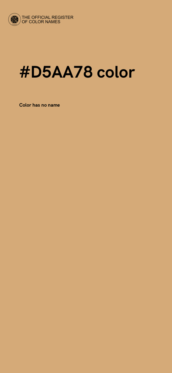 #D5AA78 color image