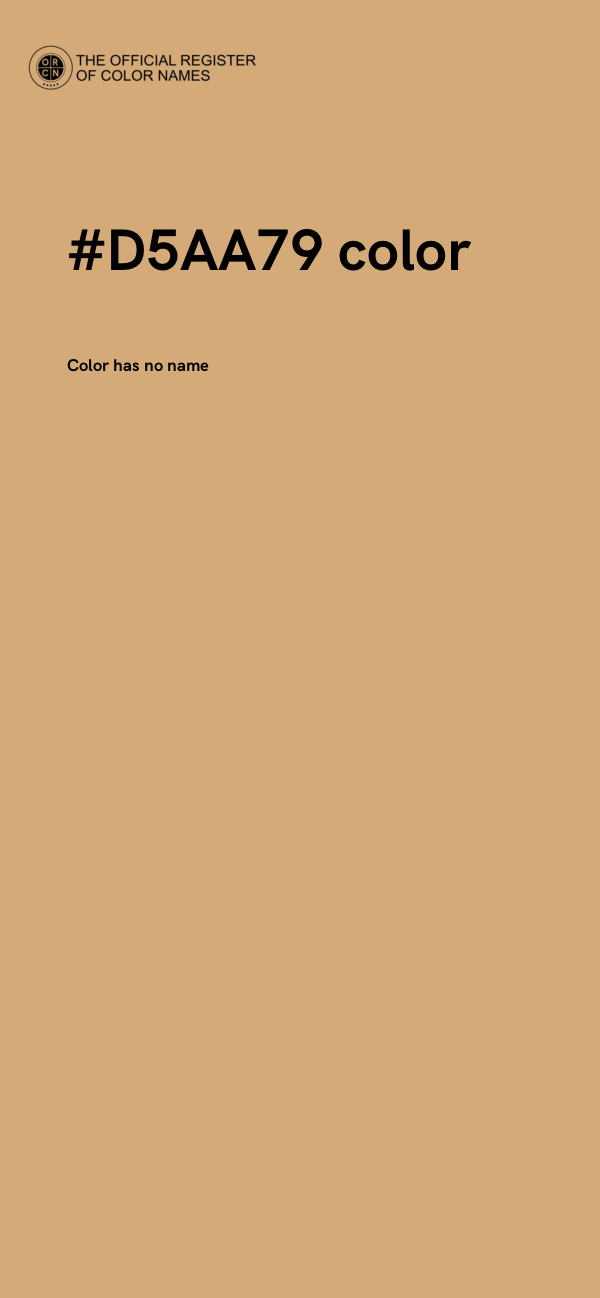 #D5AA79 color image