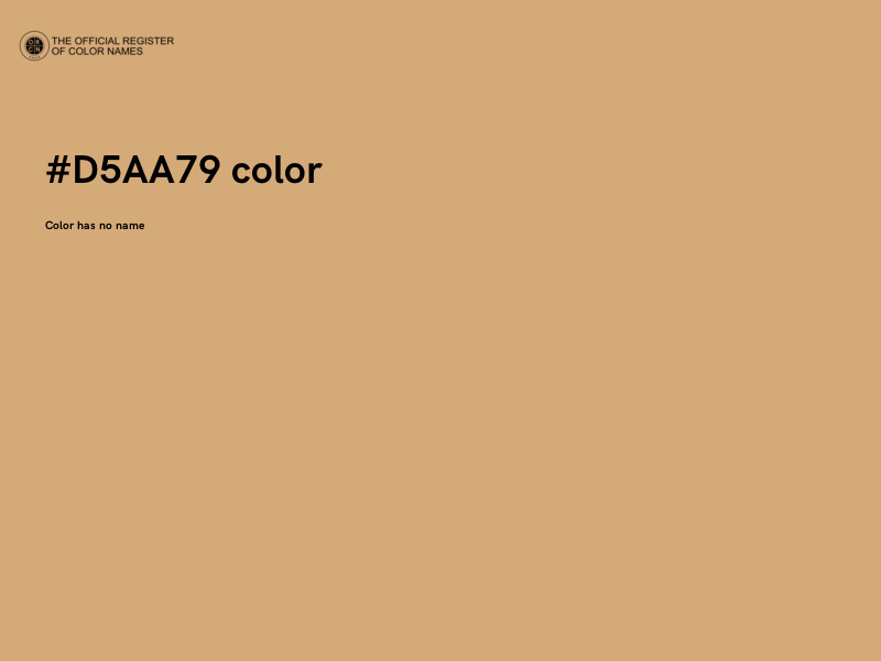 #D5AA79 color image