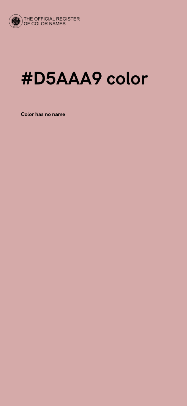 #D5AAA9 color image