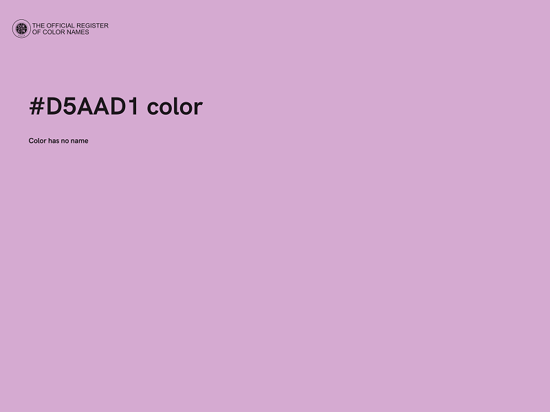 #D5AAD1 color image