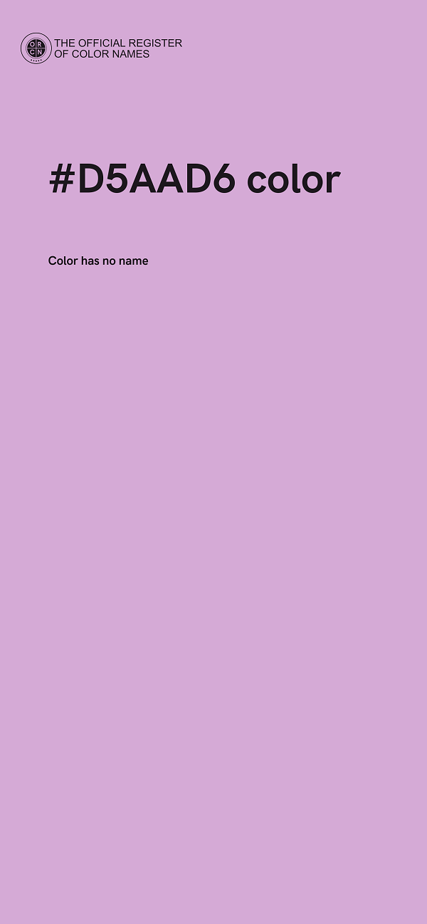 #D5AAD6 color image