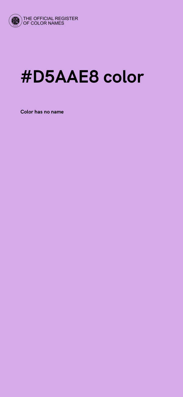 #D5AAE8 color image