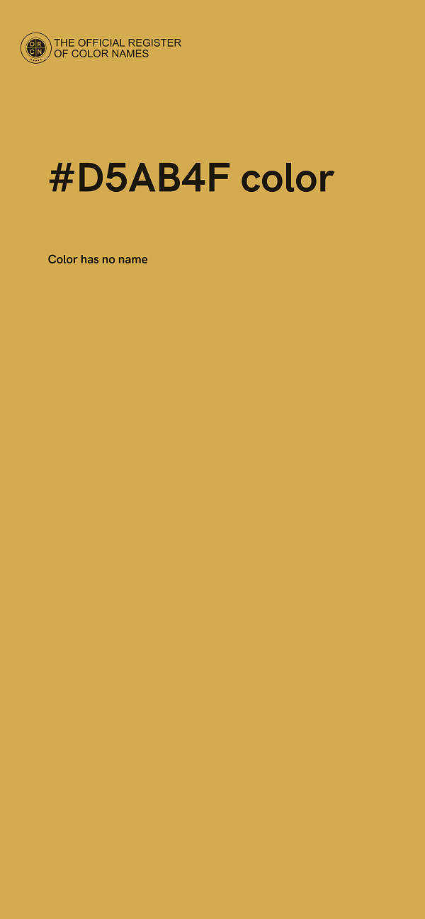 #D5AB4F color image