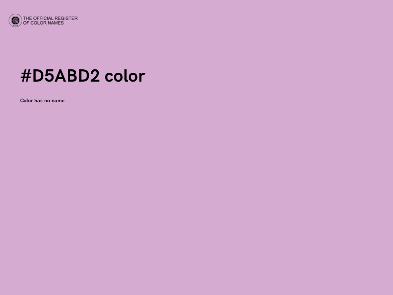 #D5ABD2 color image