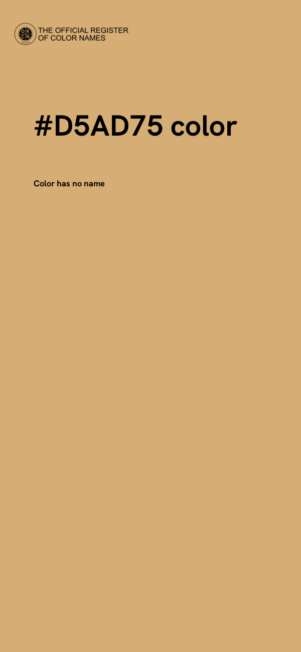#D5AD75 color image