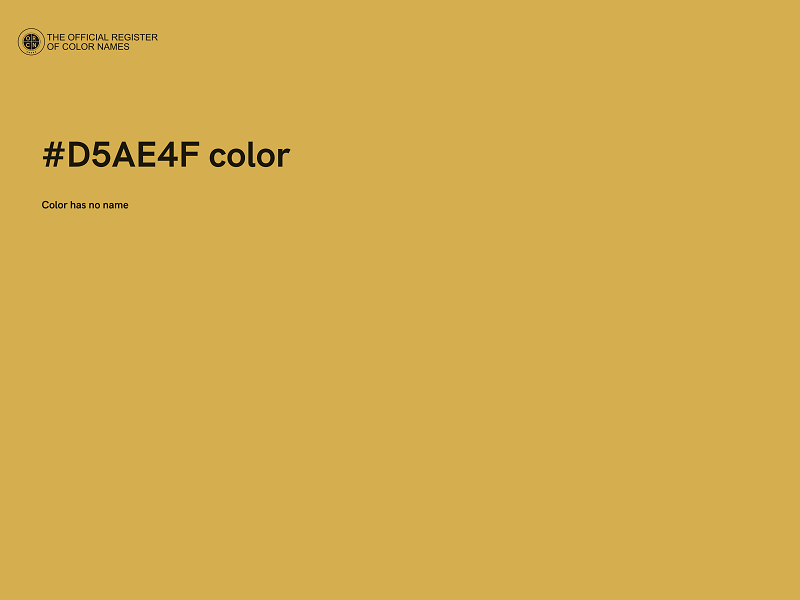 #D5AE4F color image
