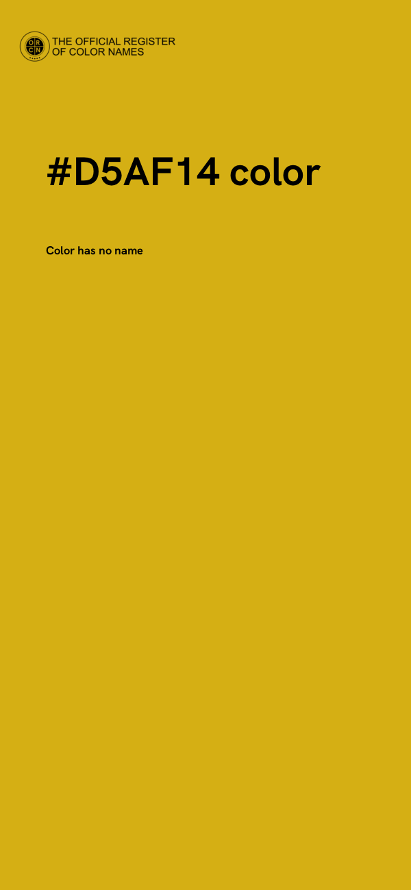 #D5AF14 color image