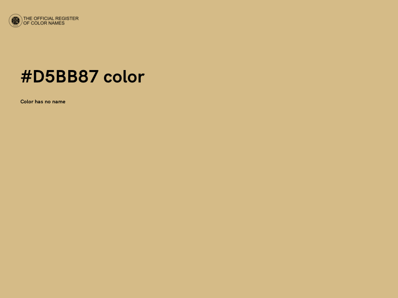 #D5BB87 color image