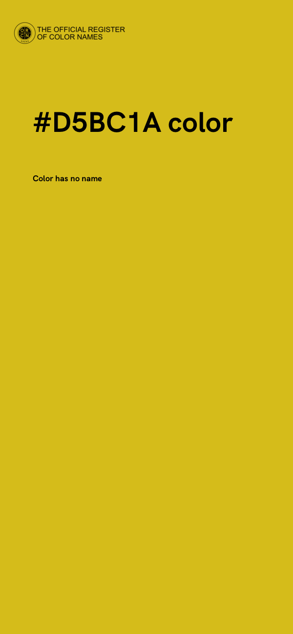 #D5BC1A color image