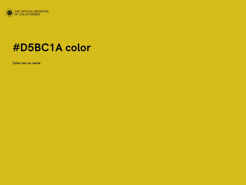 #D5BC1A color image