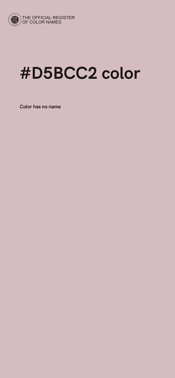#D5BCC2 color image