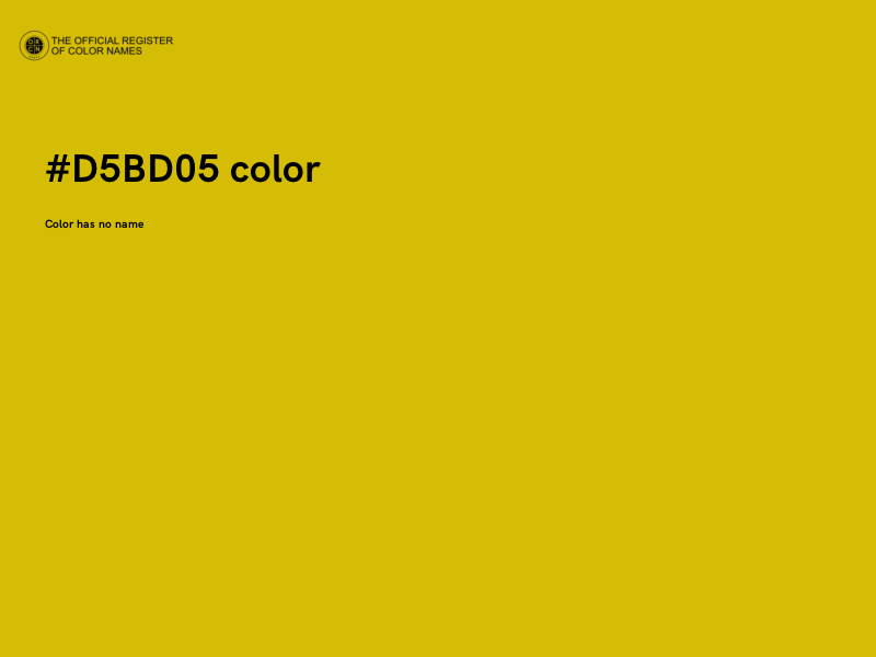 #D5BD05 color image