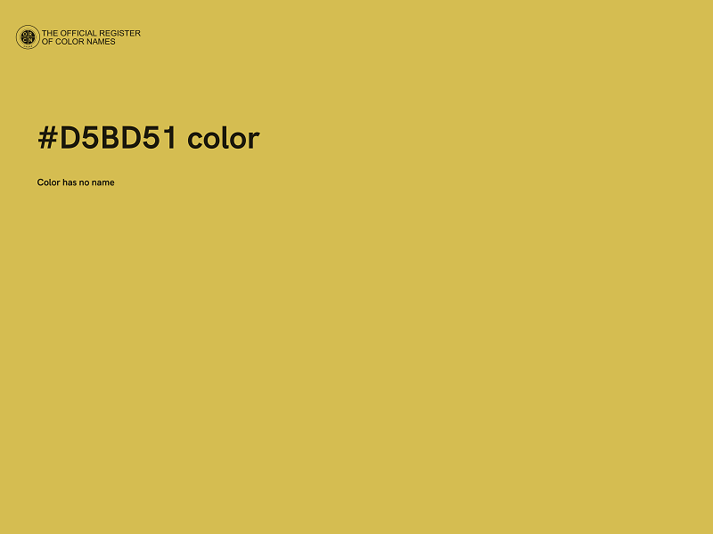 #D5BD51 color image