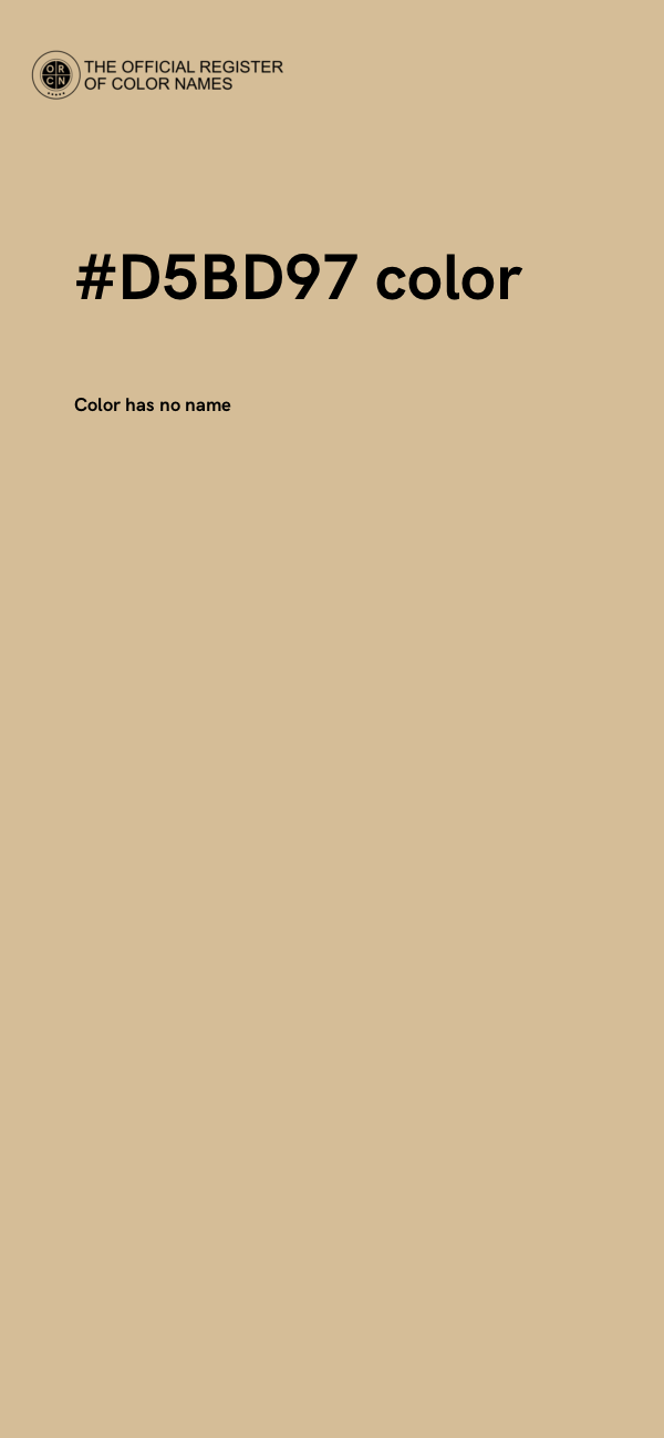 #D5BD97 color image