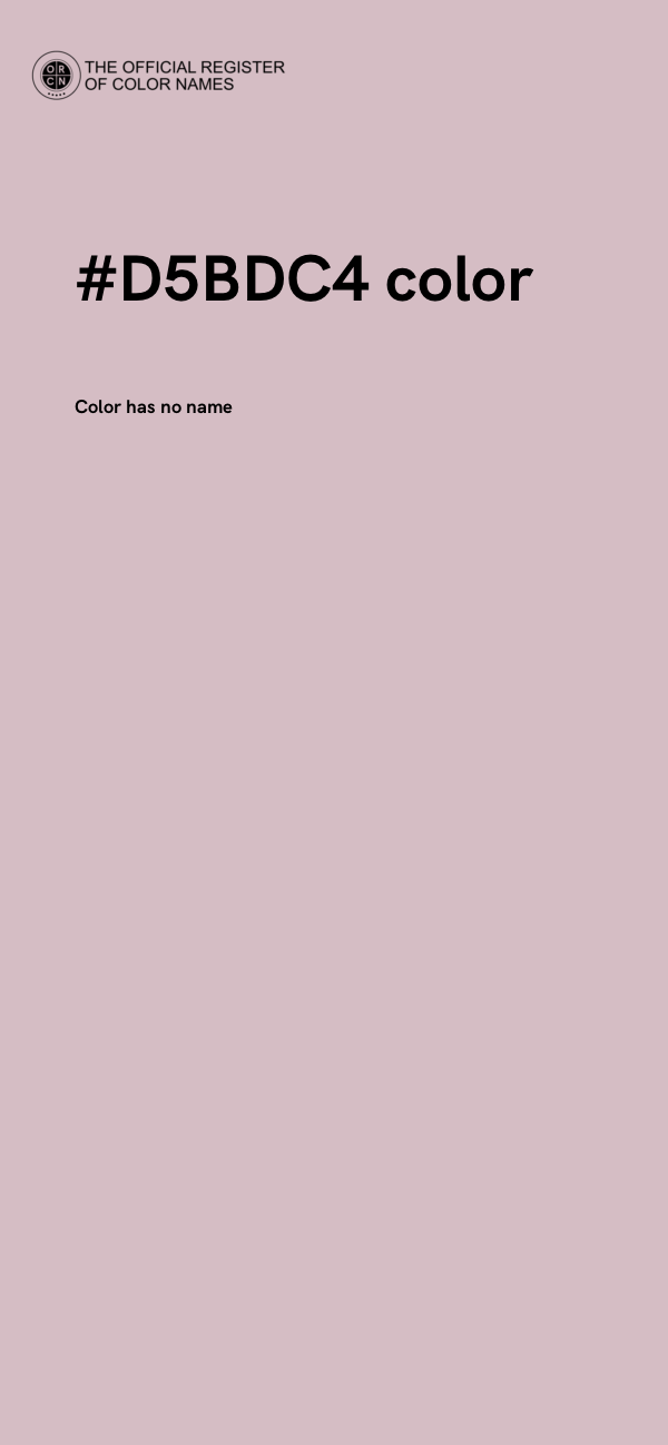 #D5BDC4 color image