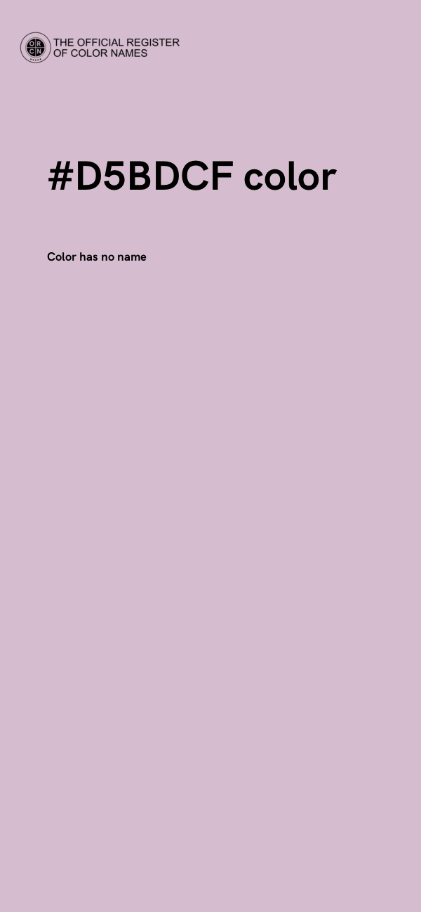 #D5BDCF color image