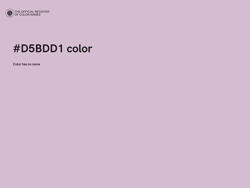 #D5BDD1 color image