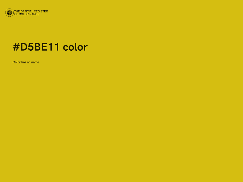 #D5BE11 color image