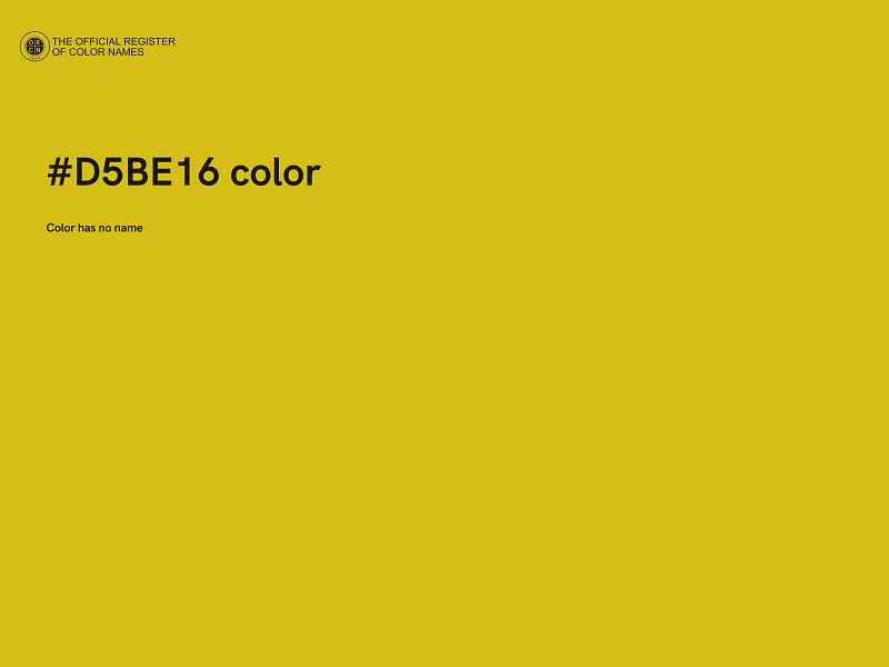 #D5BE16 color image