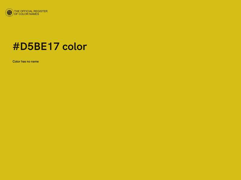 #D5BE17 color image