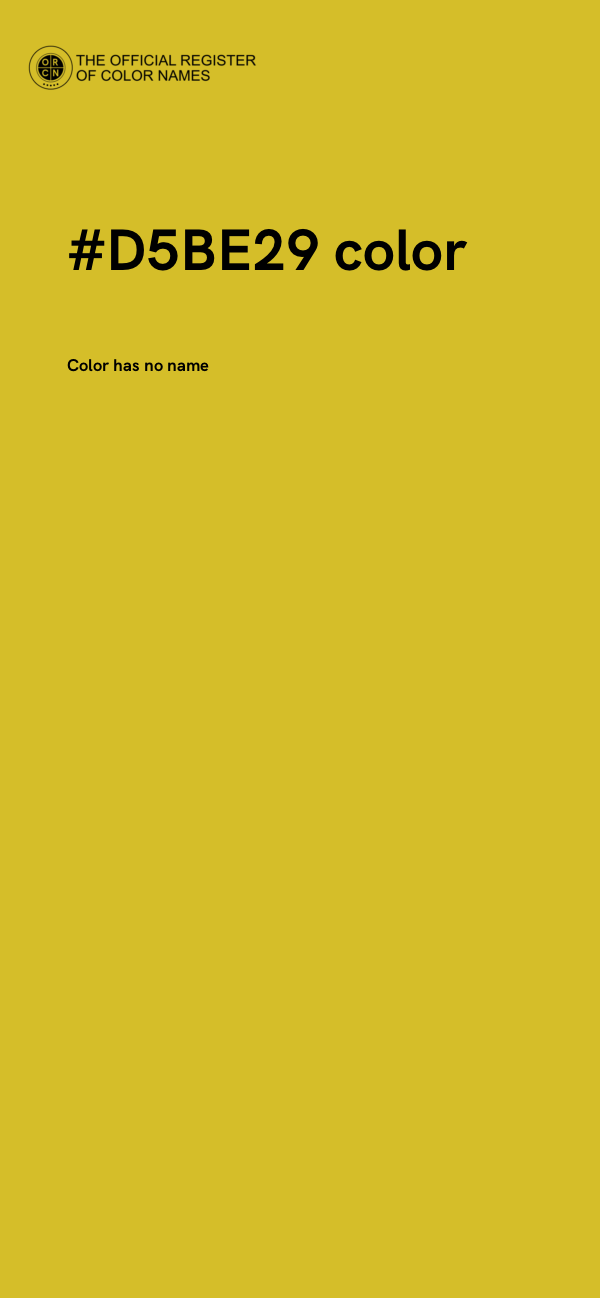 #D5BE29 color image