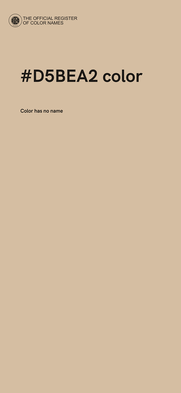 #D5BEA2 color image